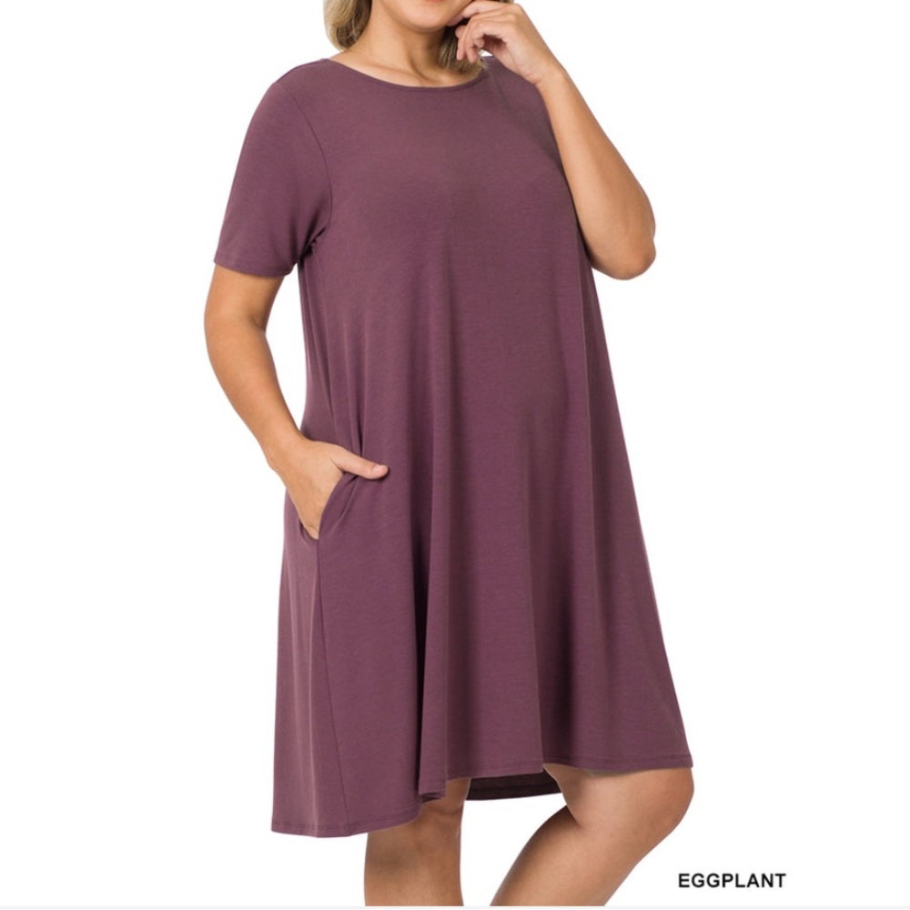 T-shirt pocket dress - Curvy/Plus